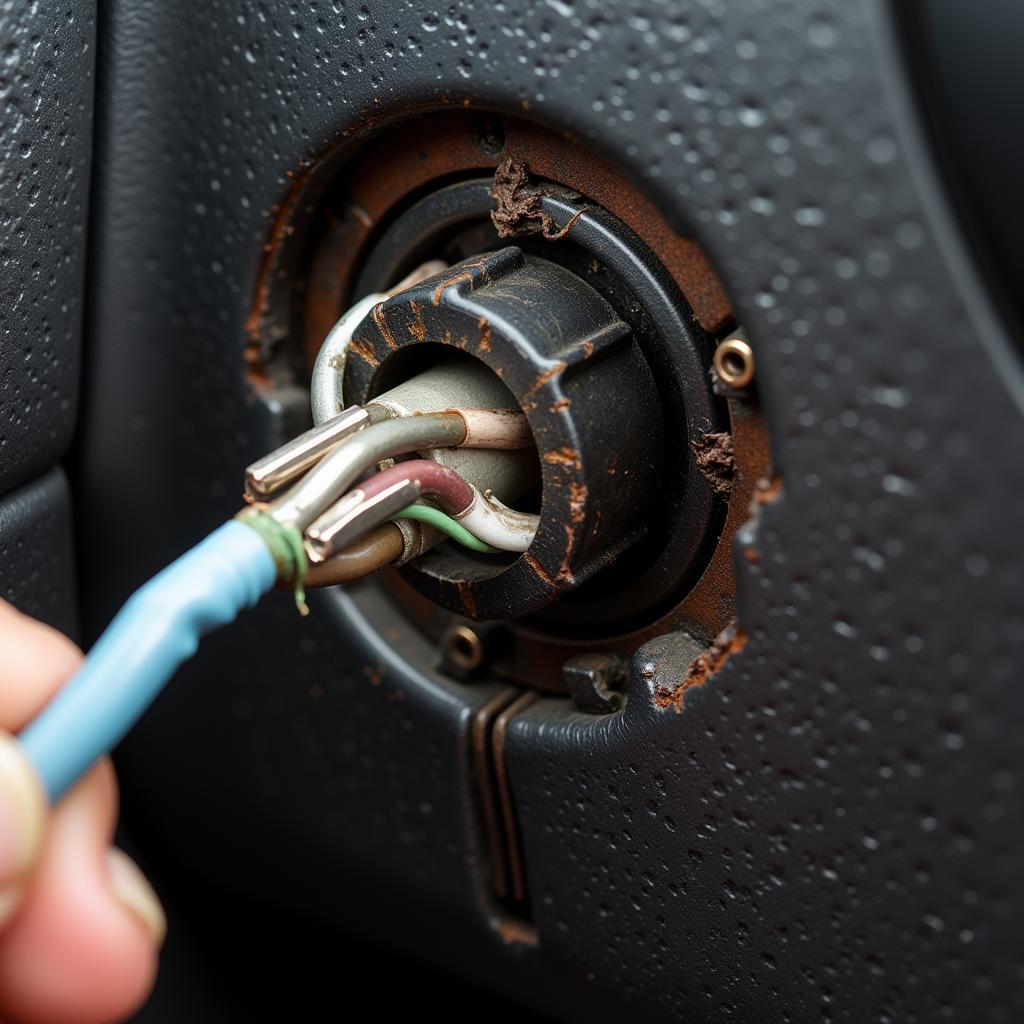 Damaged Ignition Switch in a Hot Wired Car