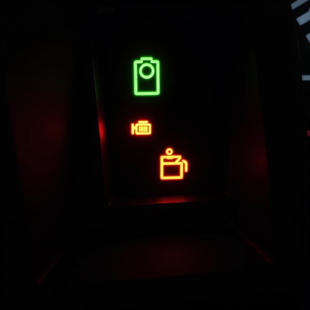 Car dashboard warning lights