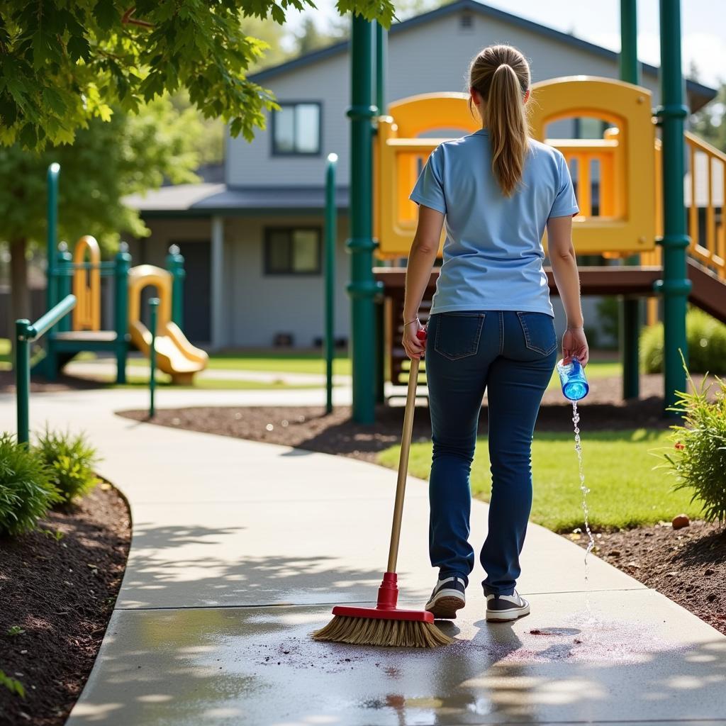 Day Care Playground Sidewalk Regular Cleaning