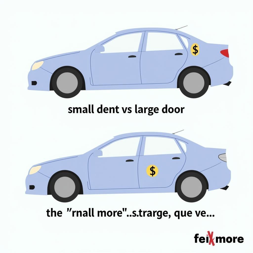 Dent Size and Location Illustration