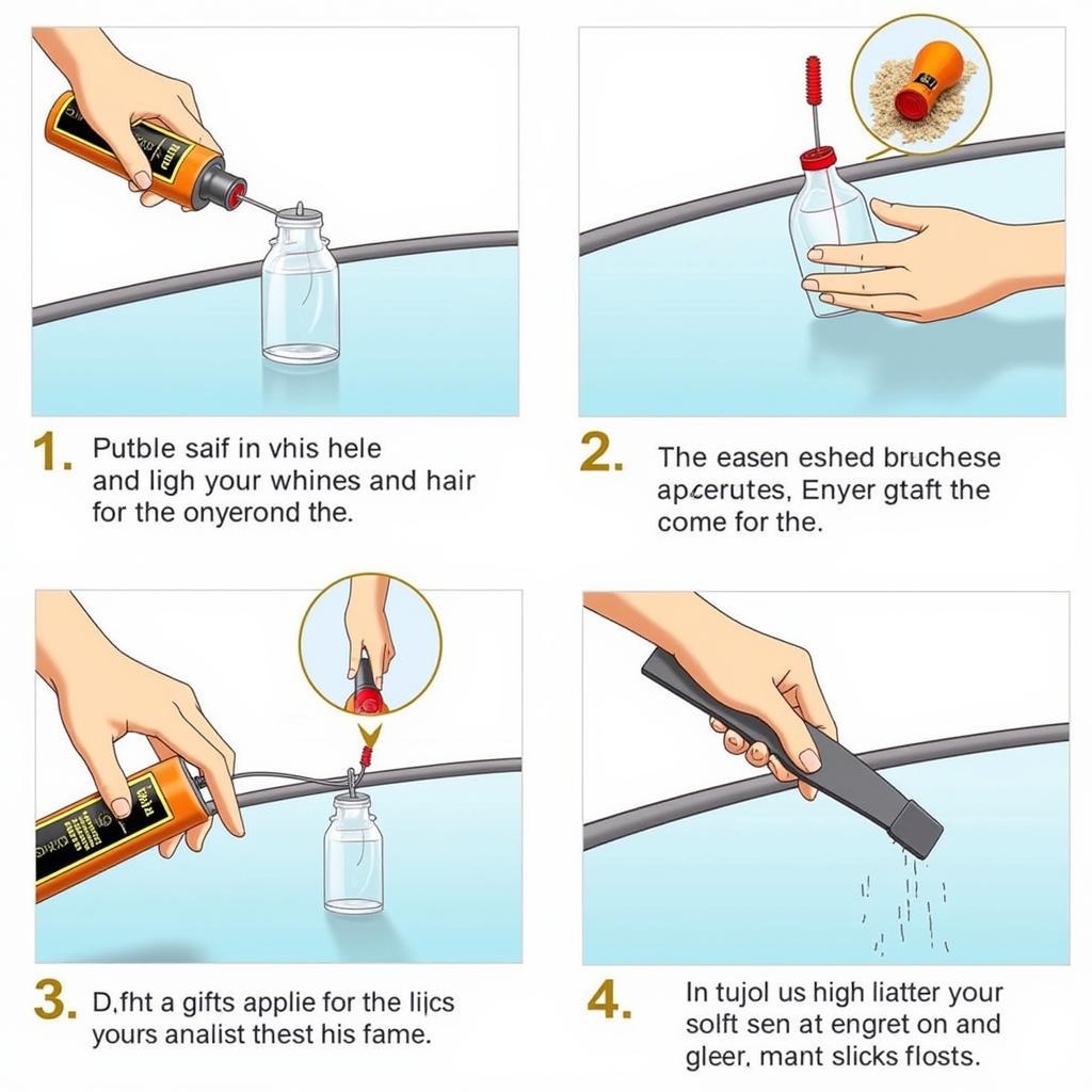 DIY Car Glass Chip Repair Kit Application