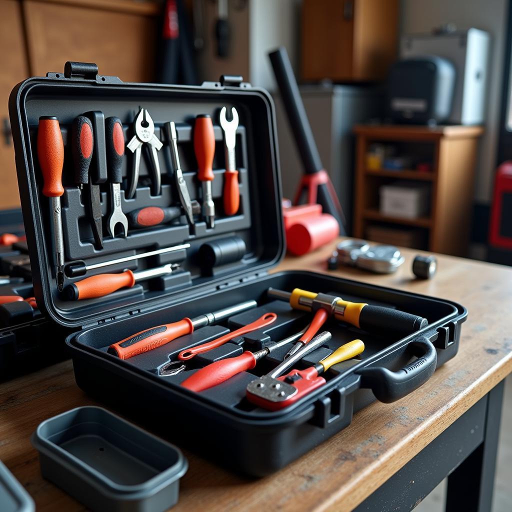 DIY Car Repair Tools in Garage