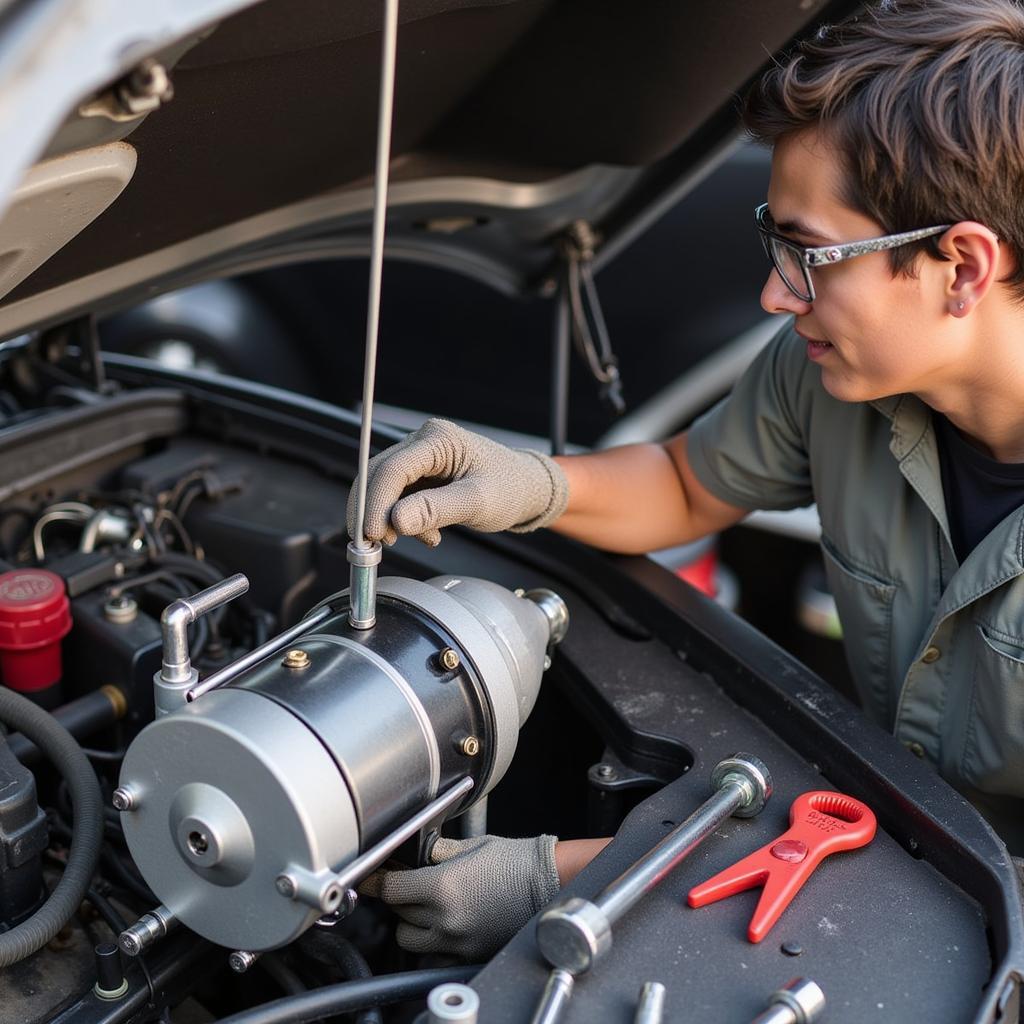 Replacing a car starter yourself