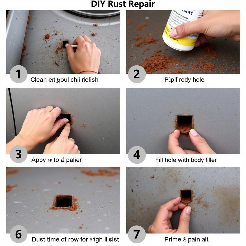 DIY Rust Repair Process on Car