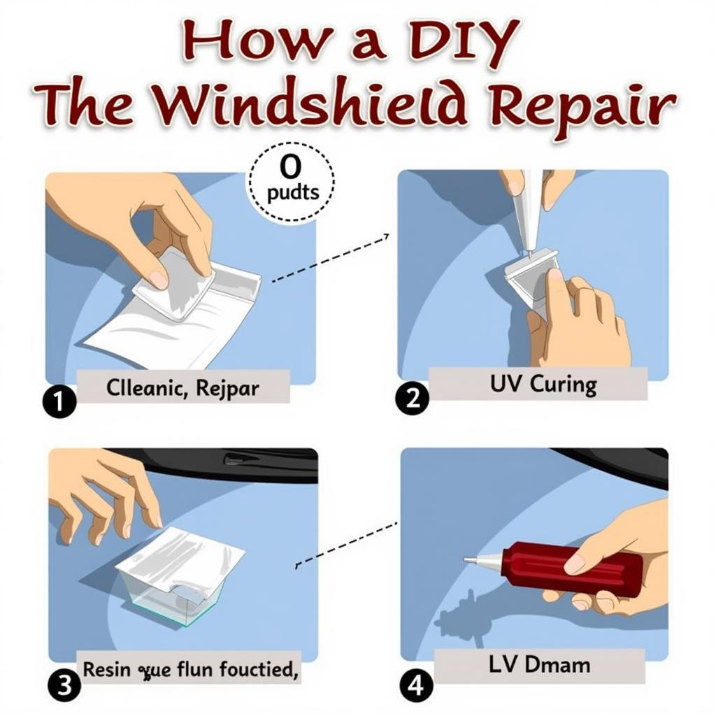 Applying DIY Windshield Repair Kit