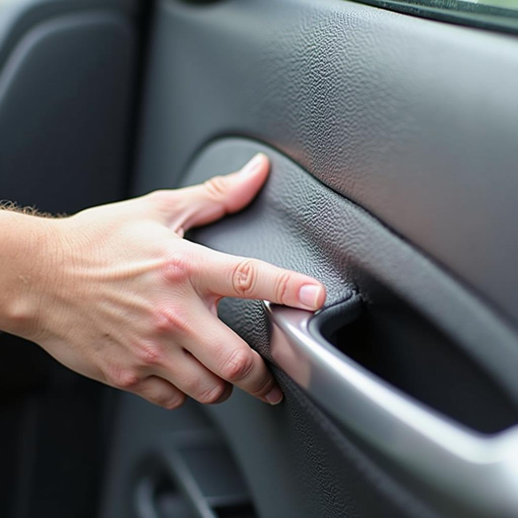 Removing a door ding using boiling water