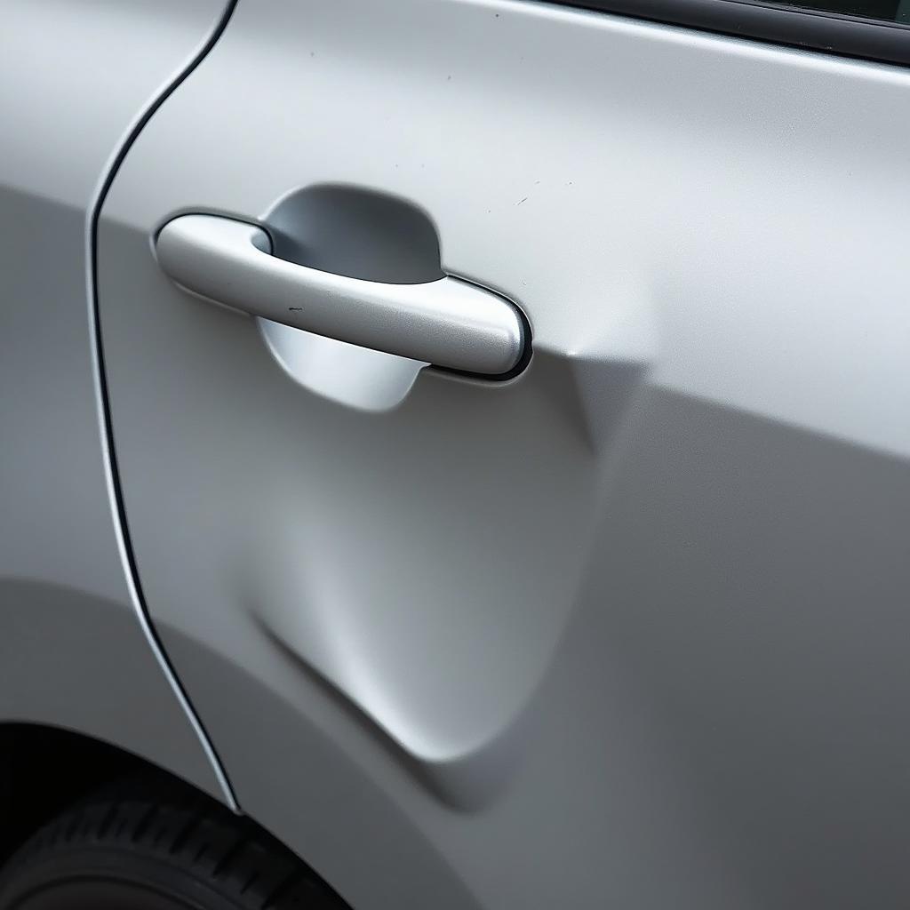 Car door dent