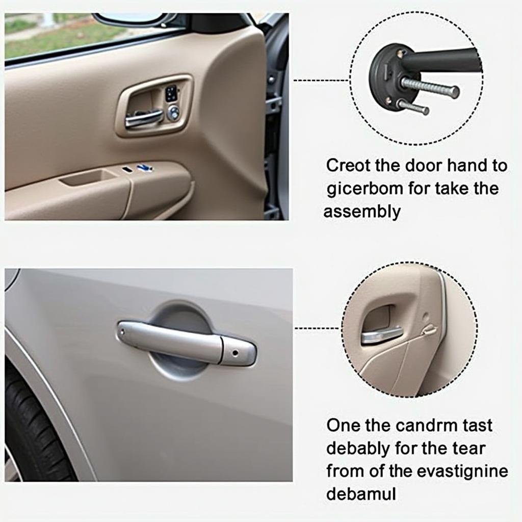 Removing the door handle assembly