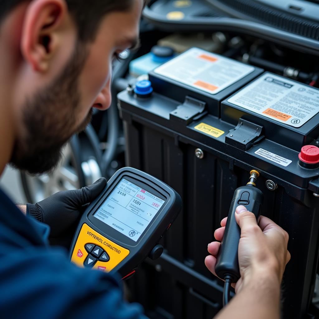 Electric Car Battery Inspection