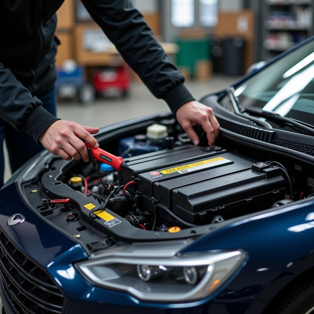 Electric Car Battery Pack Inspection