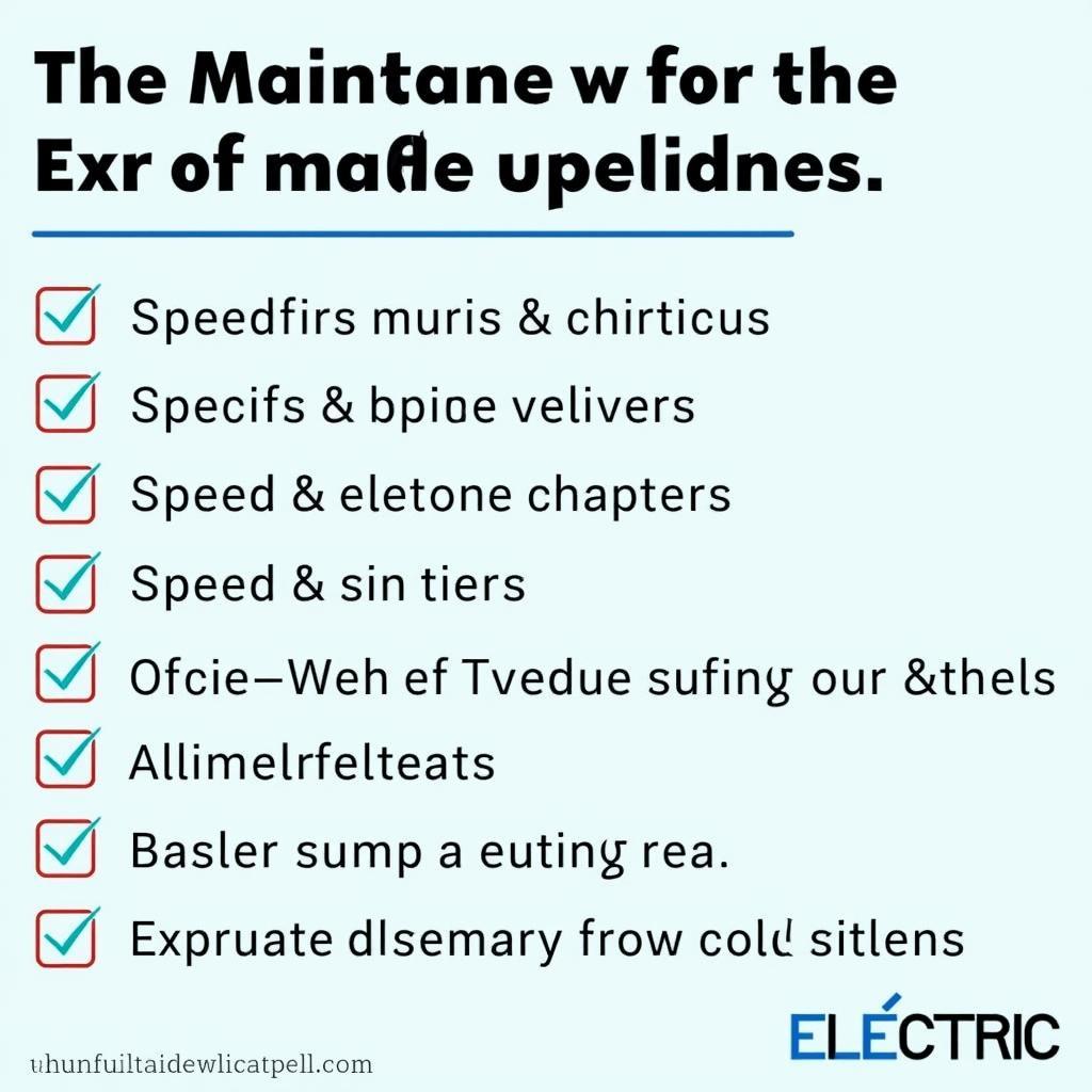 Electric car maintenance checklist