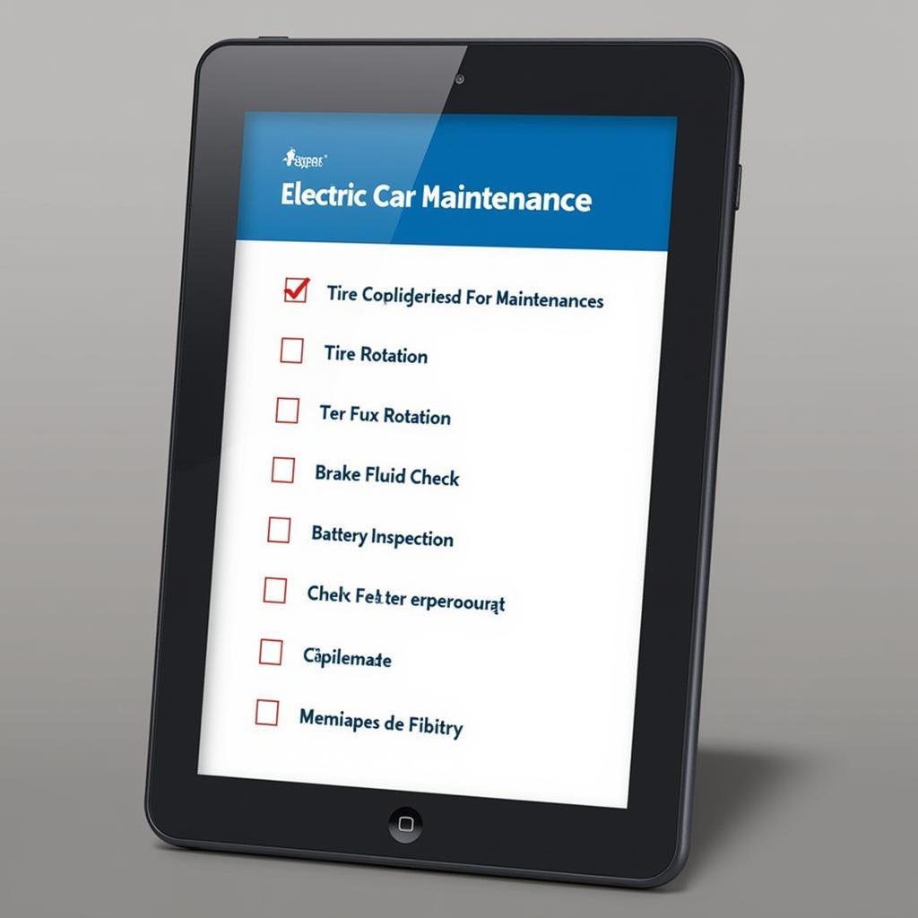 Electric Car Maintenance Checklist