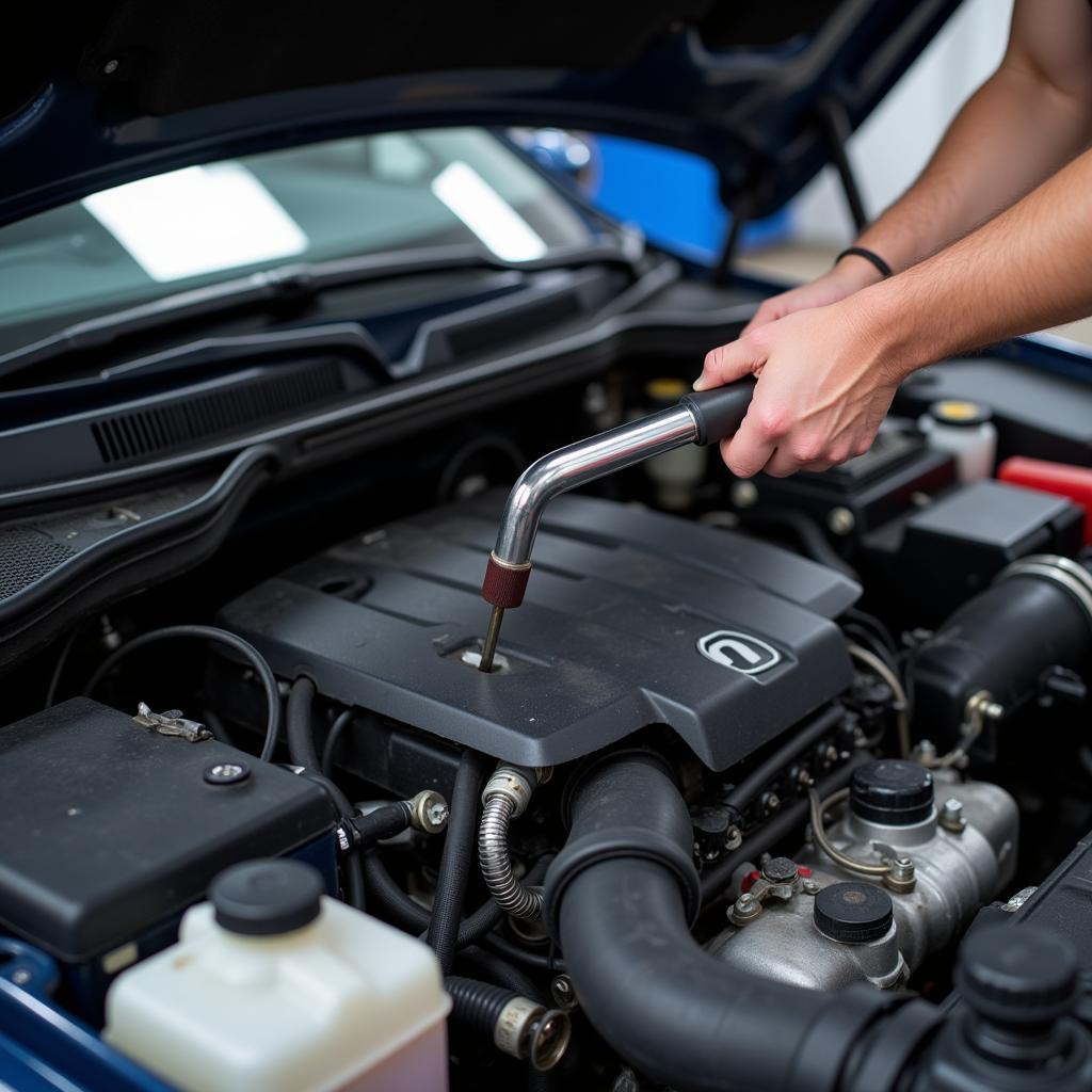 Car engine inspection