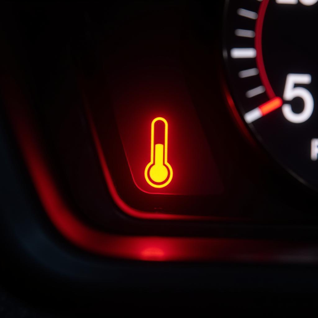 Engine Overheating Warning Light