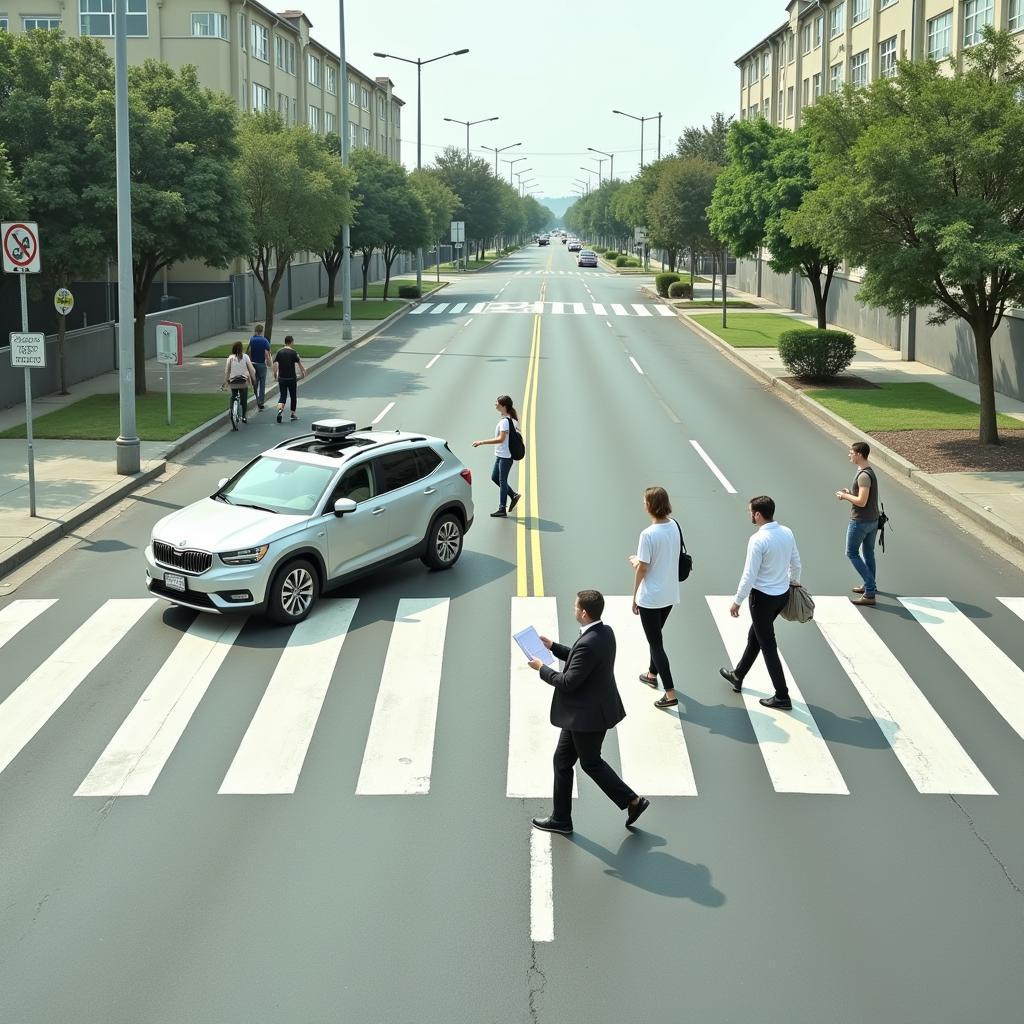 Ethical Dilemma: Autonomous Vehicle Facing Pedestrian Collision