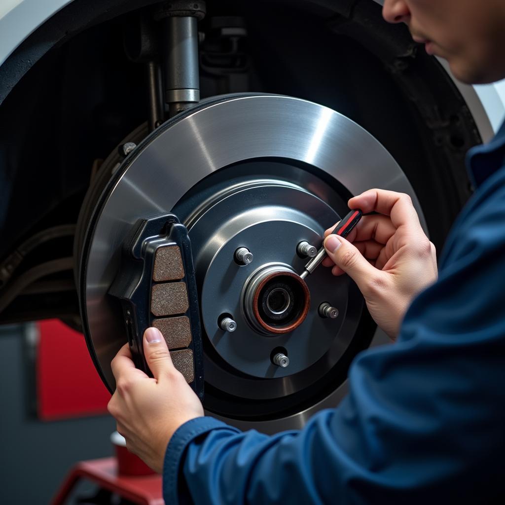 Inspecting EV Brake Pads