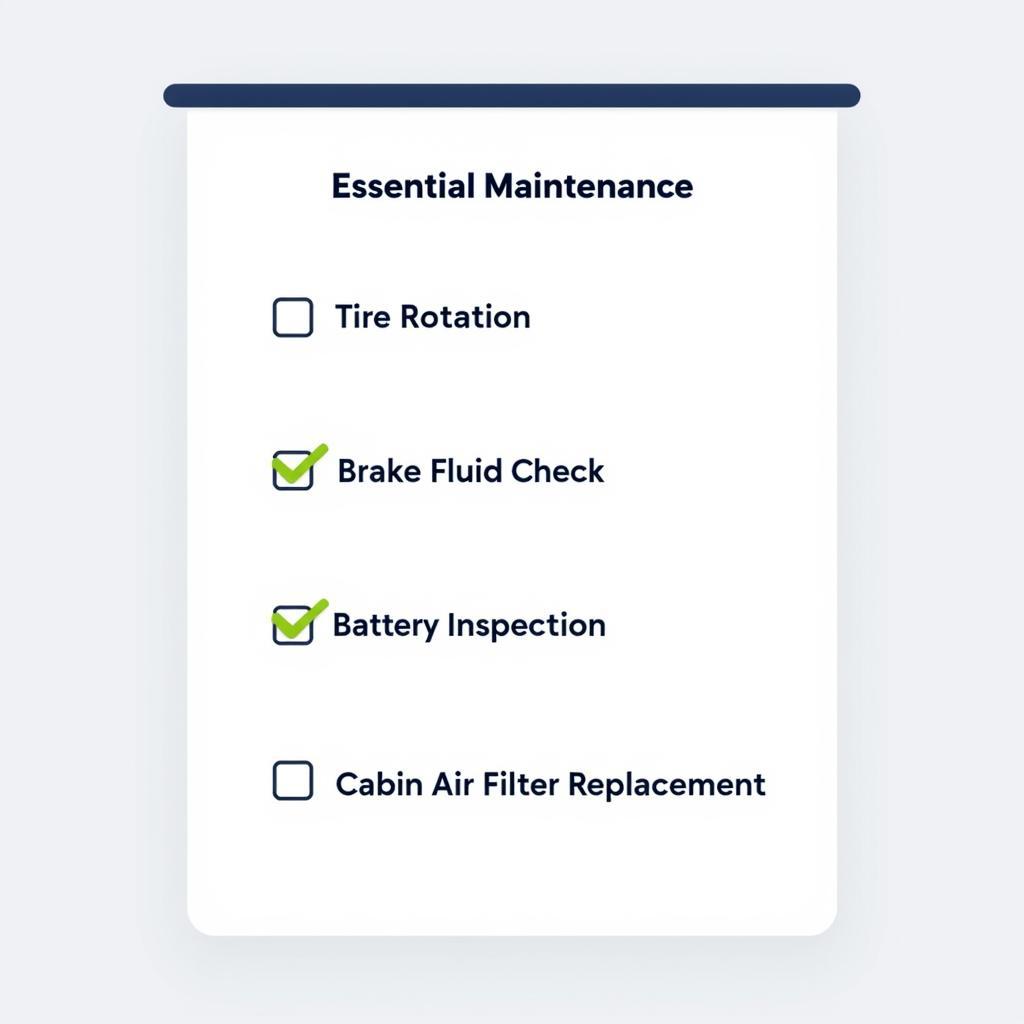 Electric Car Maintenance Checklist