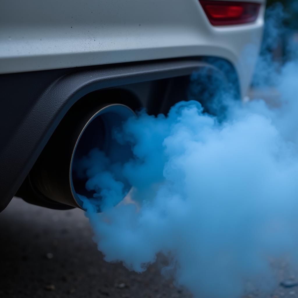 Car with Excessive Exhaust Smoke