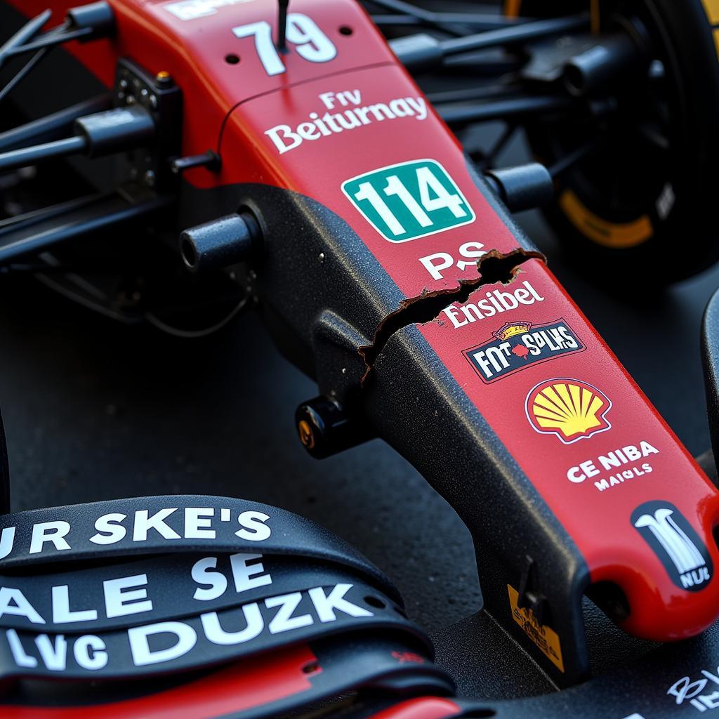 F1 Car Front Wing Damage