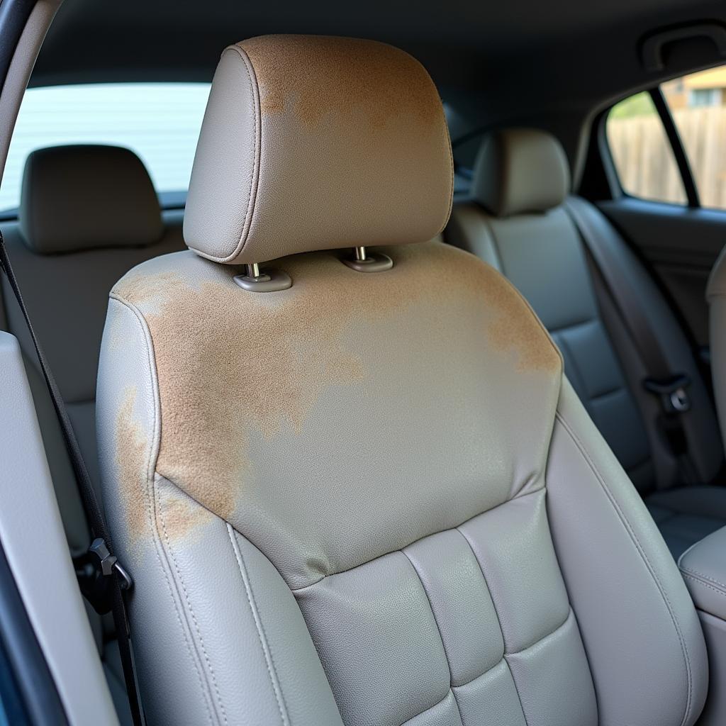 Faded car seat cover