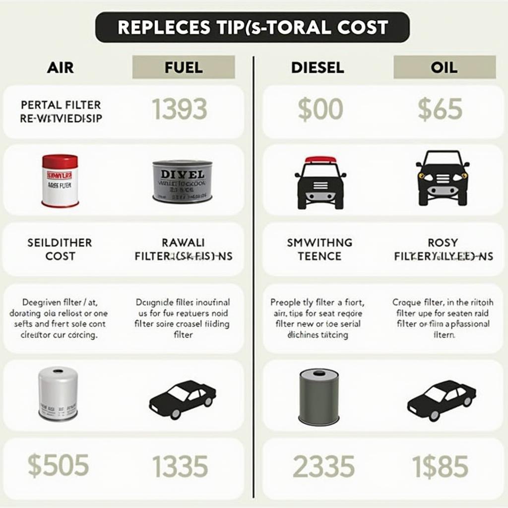 Comparing the Cost of Replacing Filters in Petrol and Diesel Cars