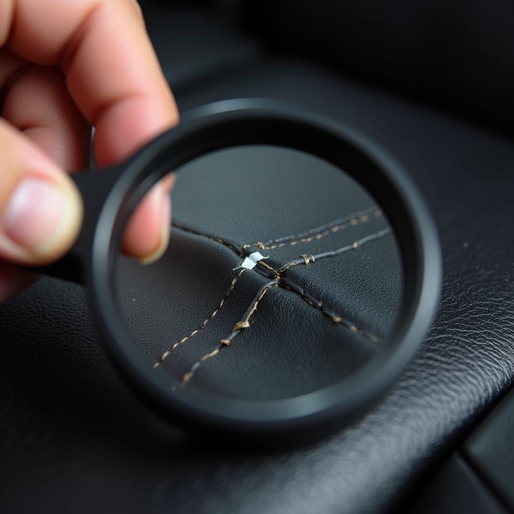 Assessing the Damage of a Small Tear in a Leather Car Seat