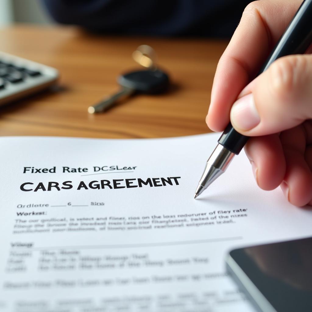 Fixed Rate CSC Car Loan Agreement