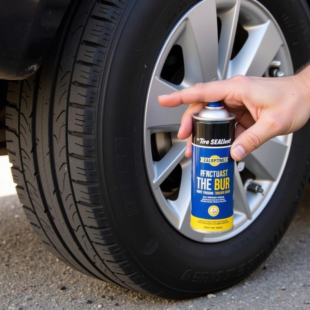 Ghetto Fix for Flat Tire Using Tire Sealant