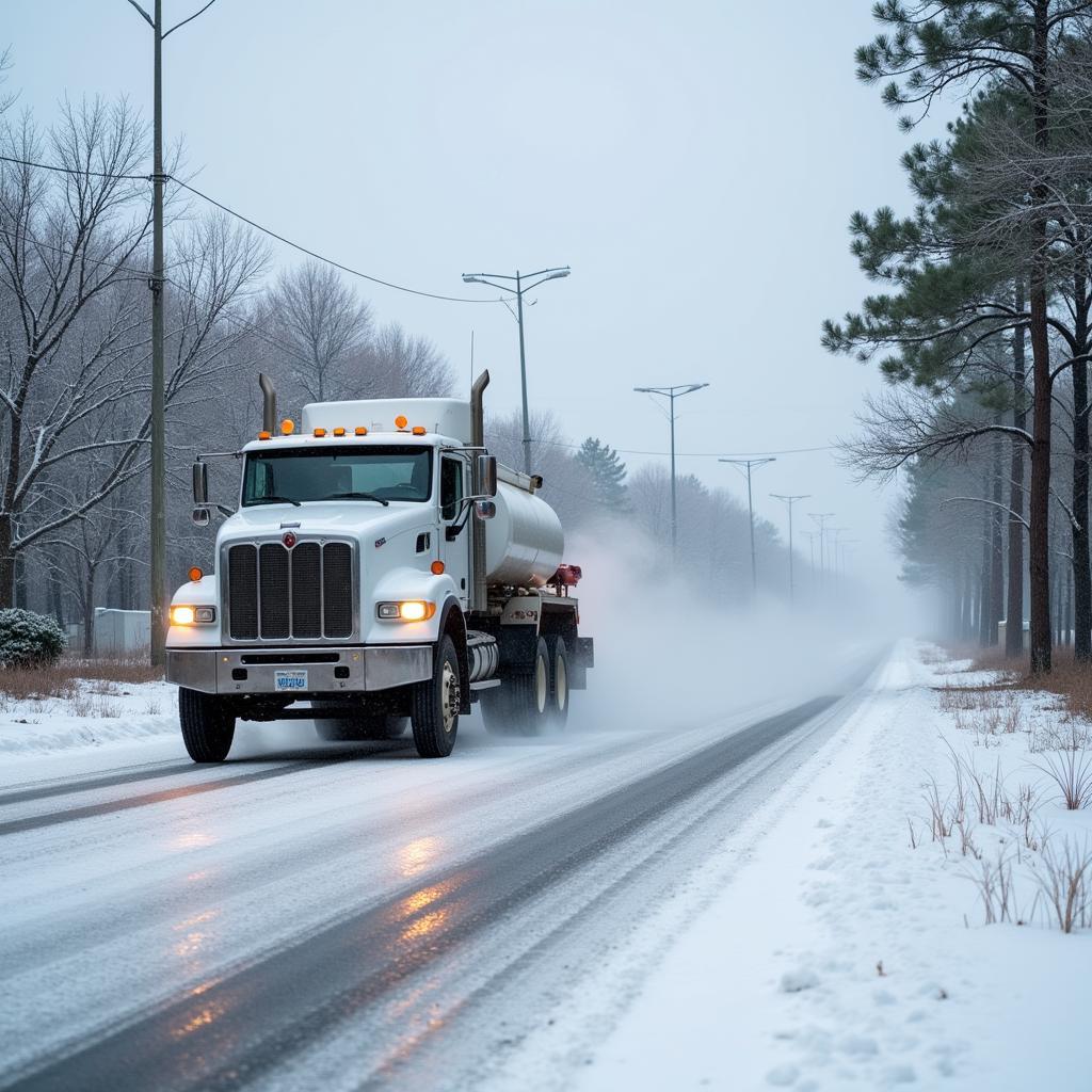 Road salt application in Florida