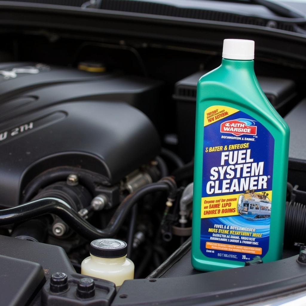 Car maintenance fuel system cleaner and engine