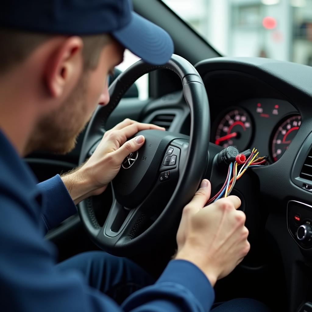 Inspecting a car's gauge cluster