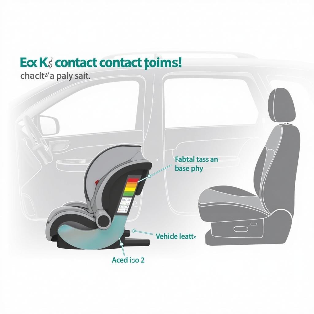 Graco Car Seat Contact Points with Vehicle Seat