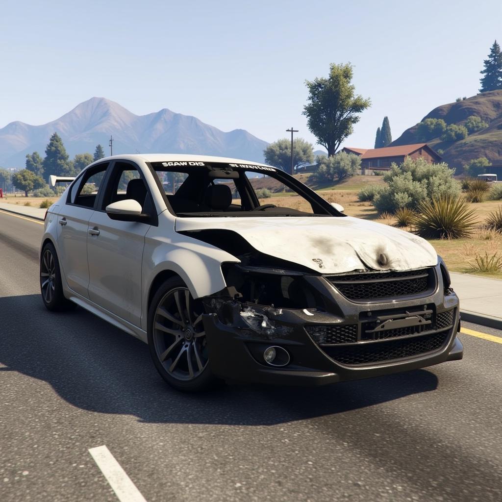 Damaged car in GTA 5