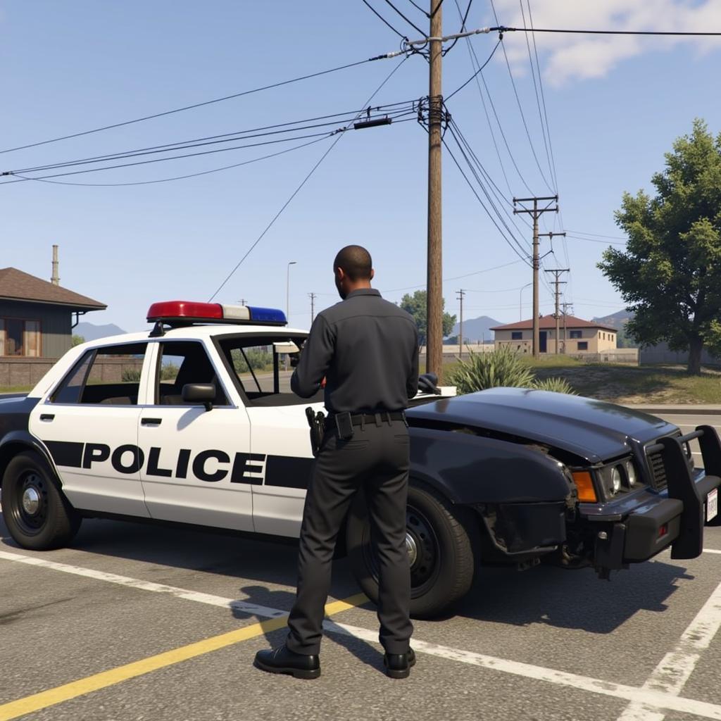 GTA 5 Police Car Cheat Code Activated