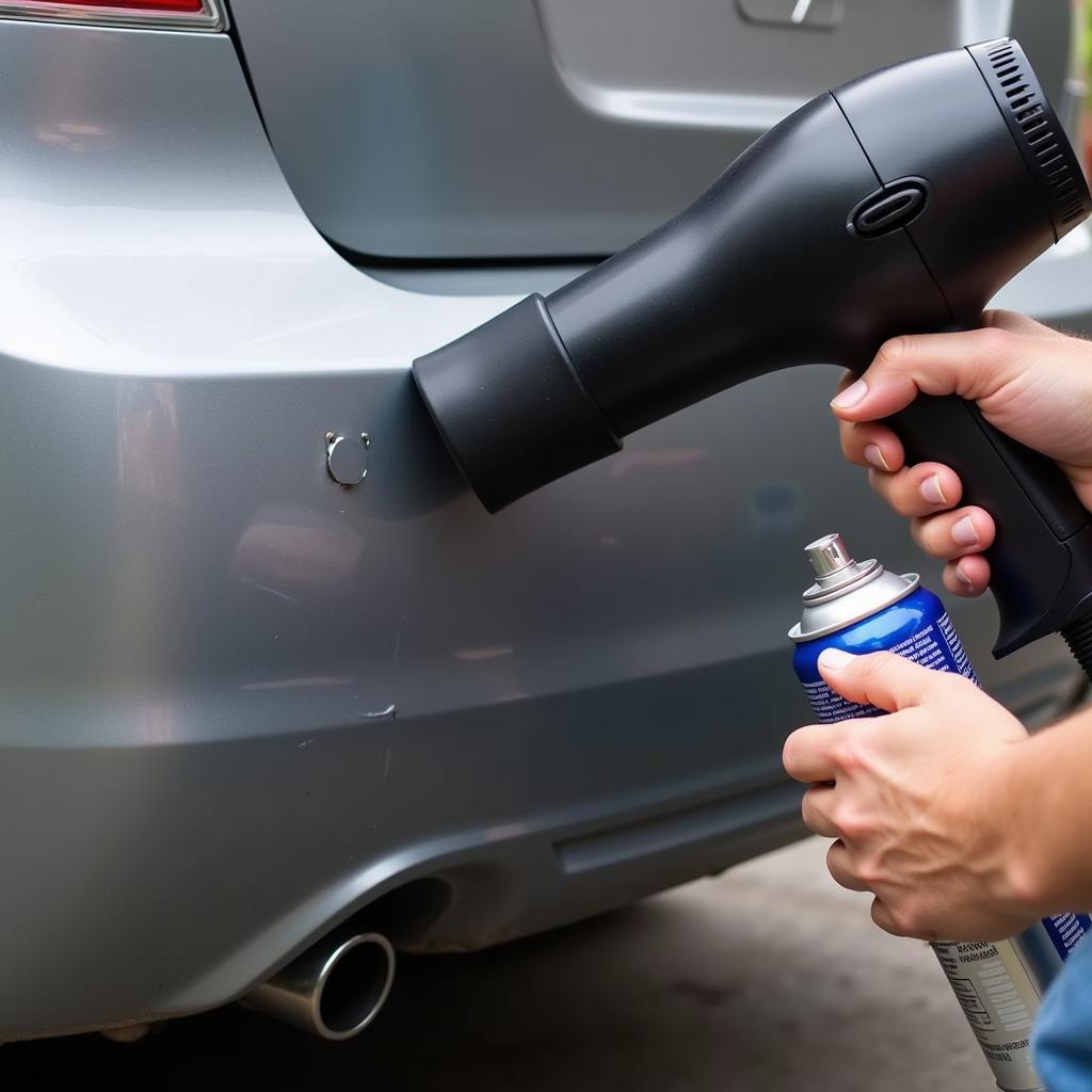 Hair Dryer and Compressed Air Dent Removal