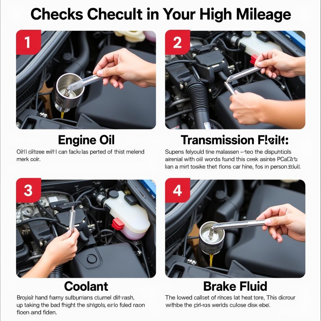 Checking fluids in a high mileage car