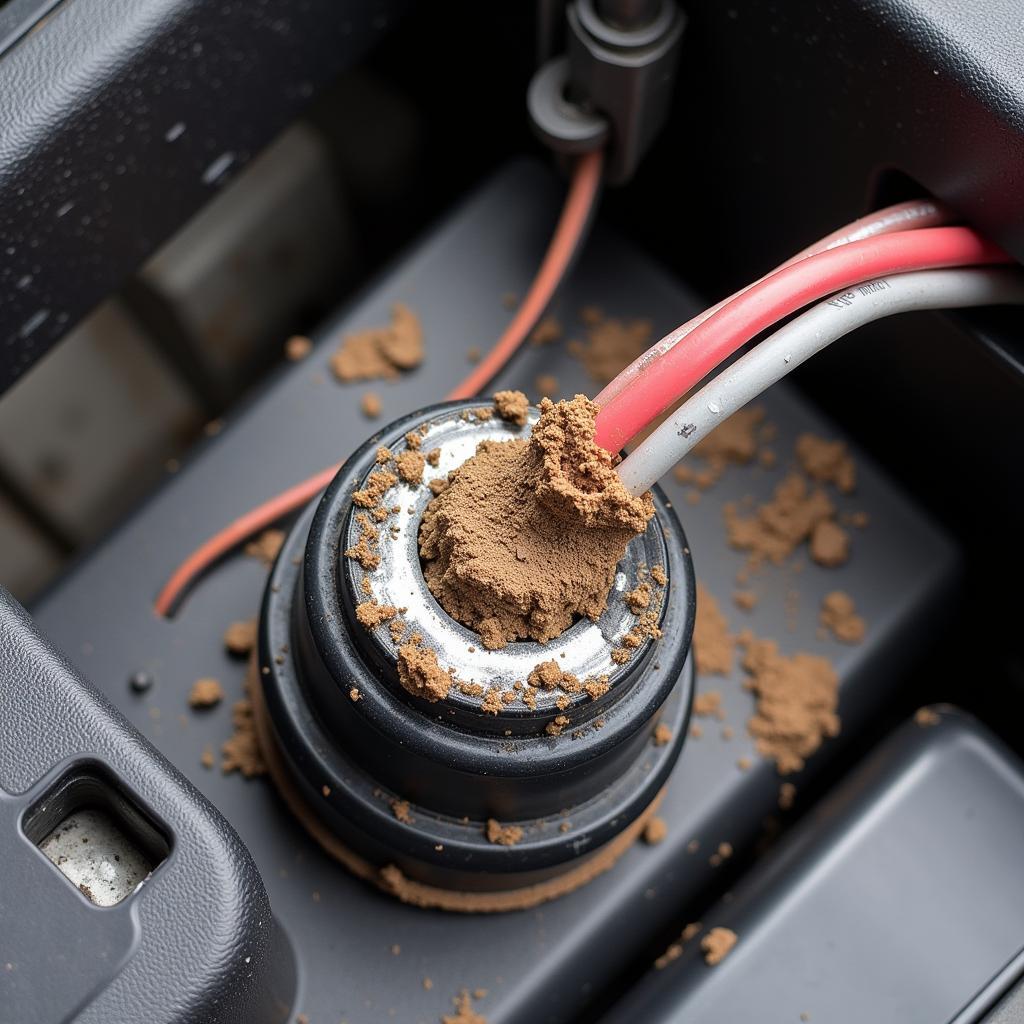 Infiniti QX80 Electrical Problems: Corroded Battery Terminal