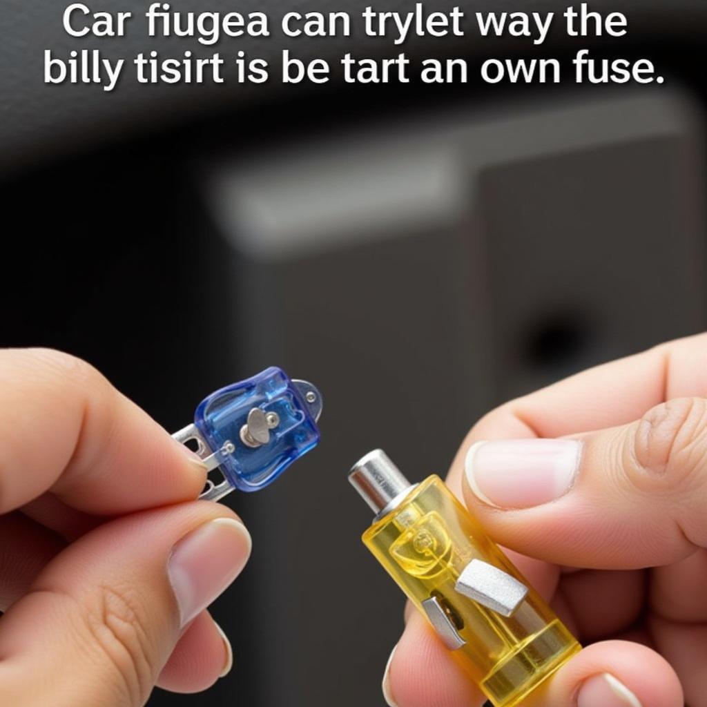 Inspecting a car fuse for damage