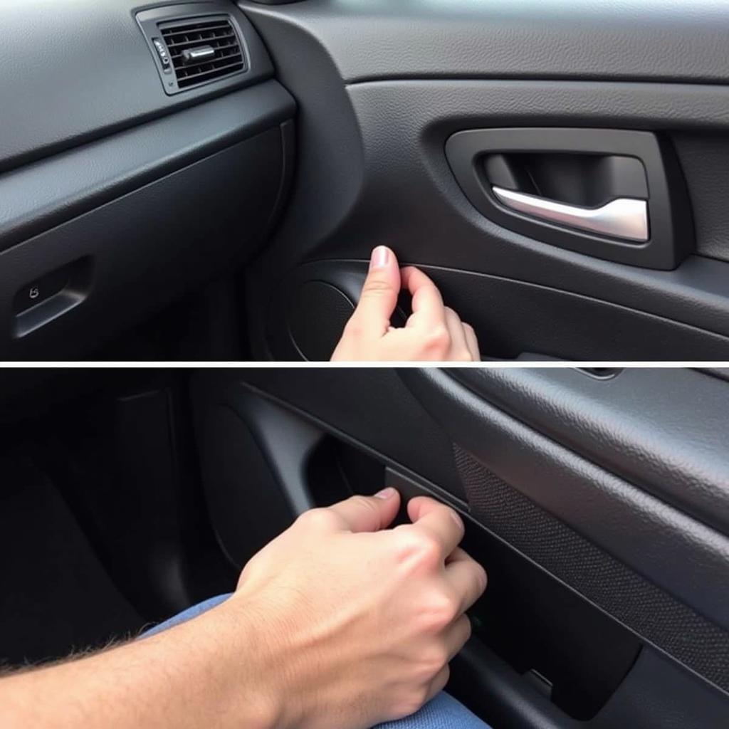 Inspecting Car Door Panel for Vibrations