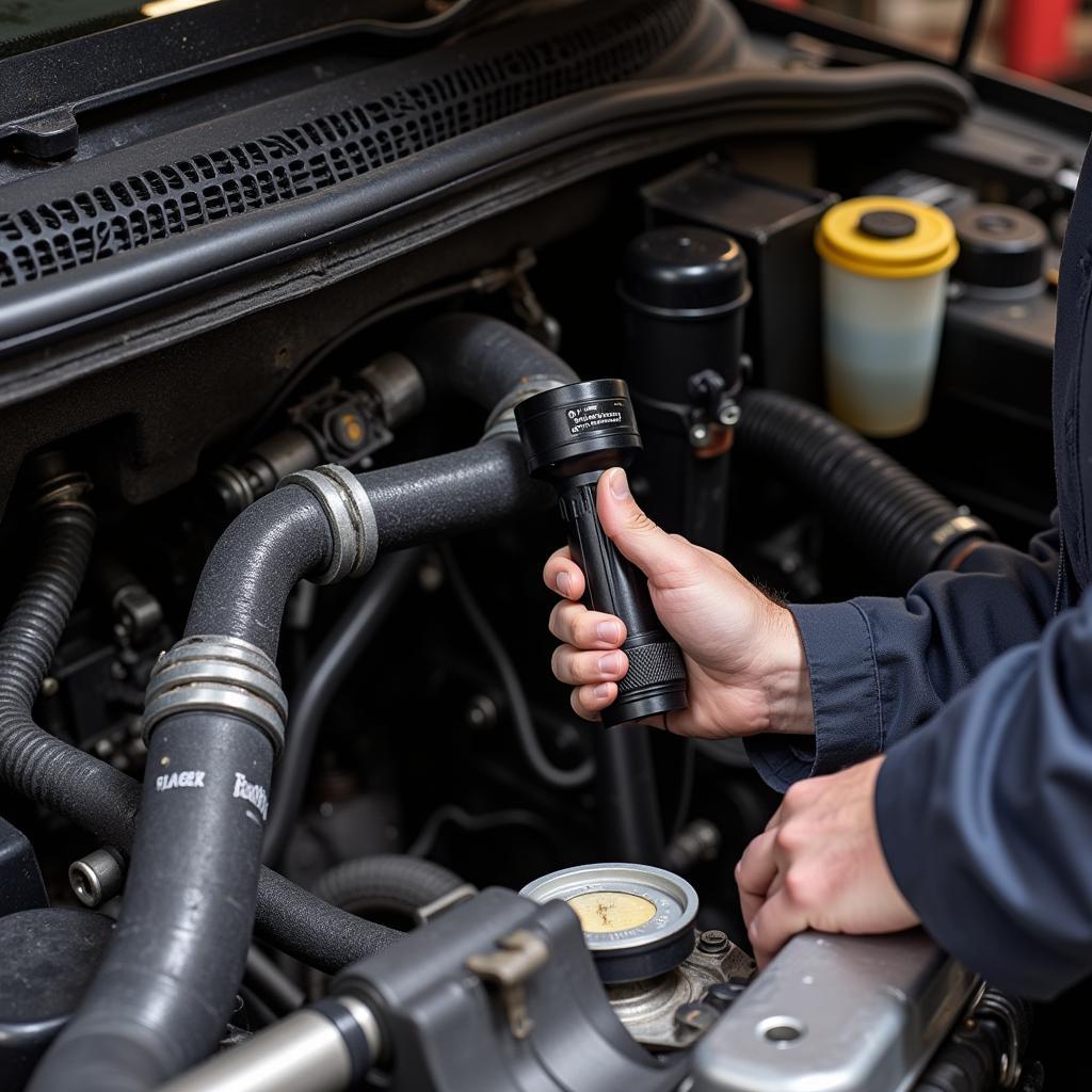 Inspecting Car Heater Hoses