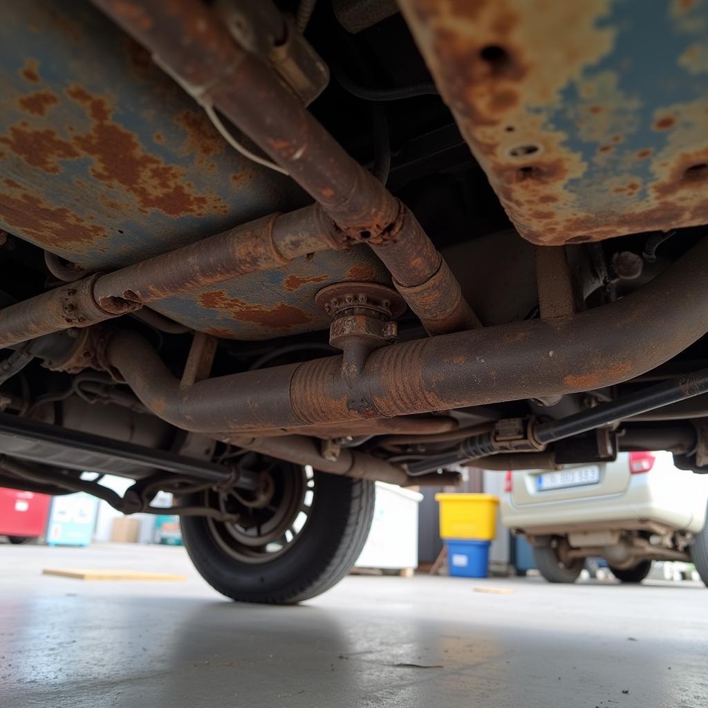 Inspecting Undercarriage of a JDM Car