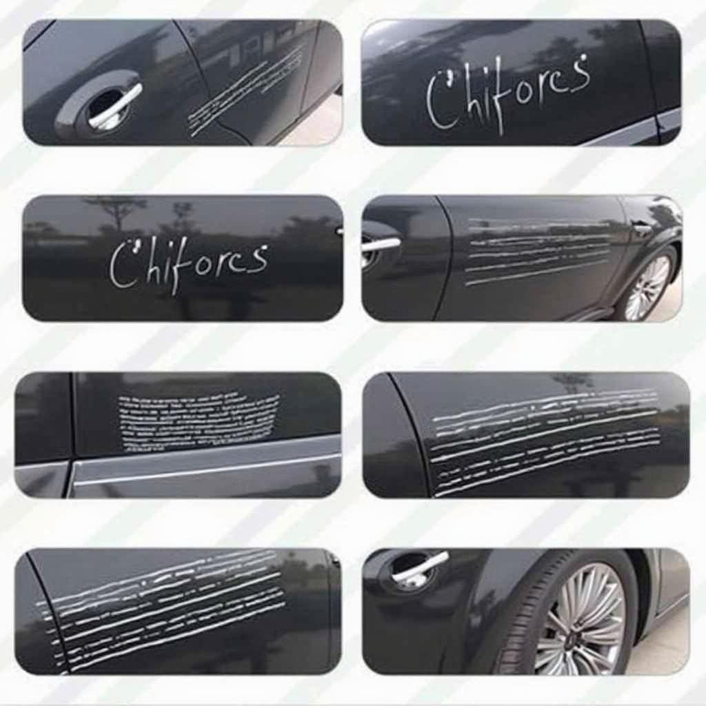 Car scratches caused by keying