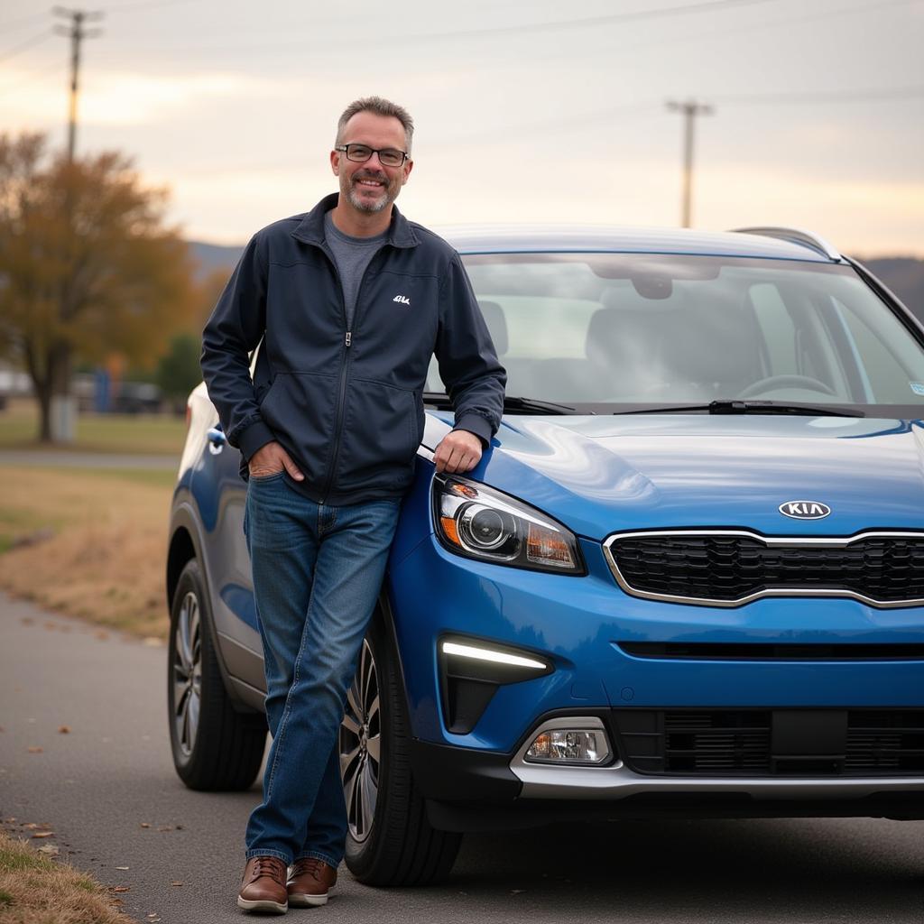 Happy Kia Owner with Maintained Car