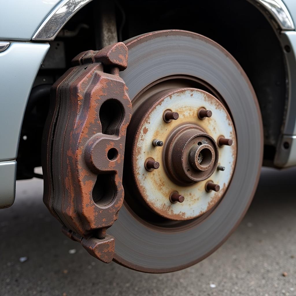 Lincoln Town Car Worn Brake Pads