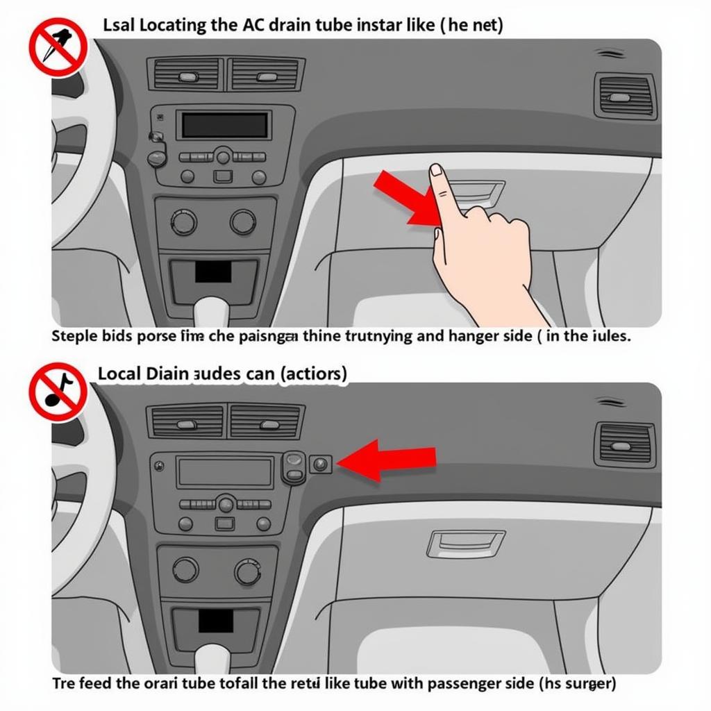 Locating the AC Drain tube in a car