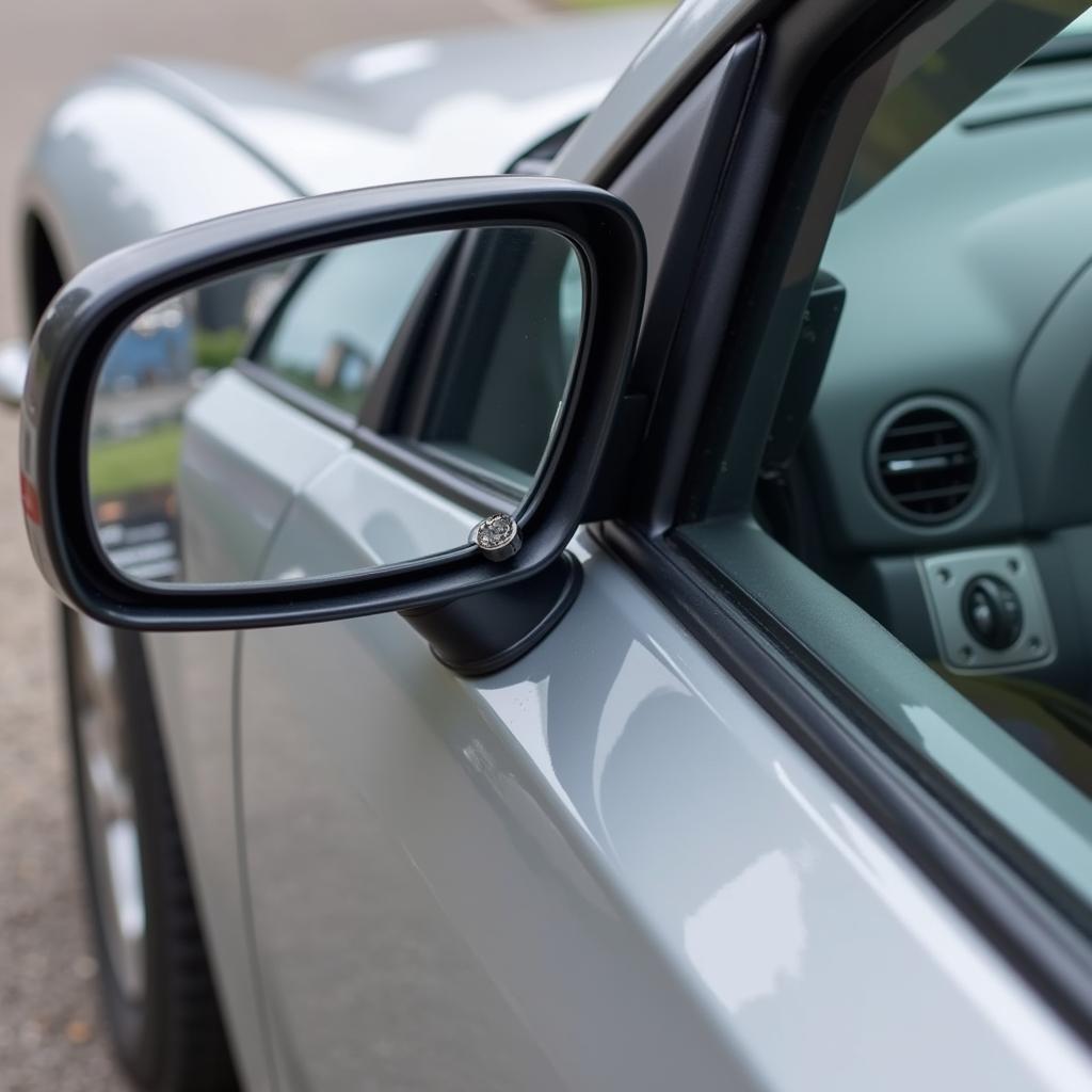 Loose car side mirror