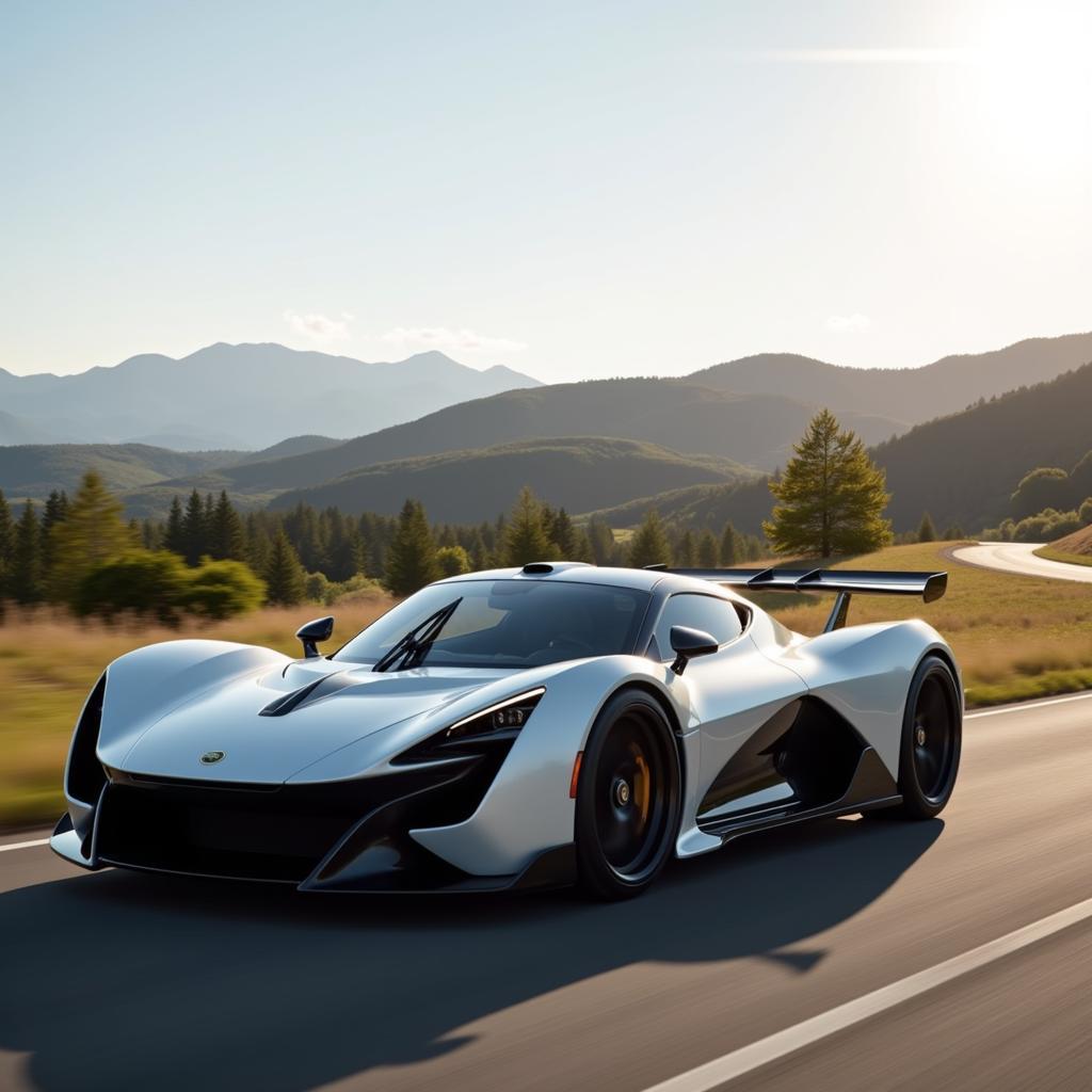 Lotus Evija electric hypercar on the road