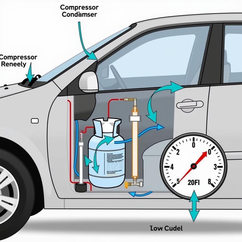 Low Refrigerant in Car AC System