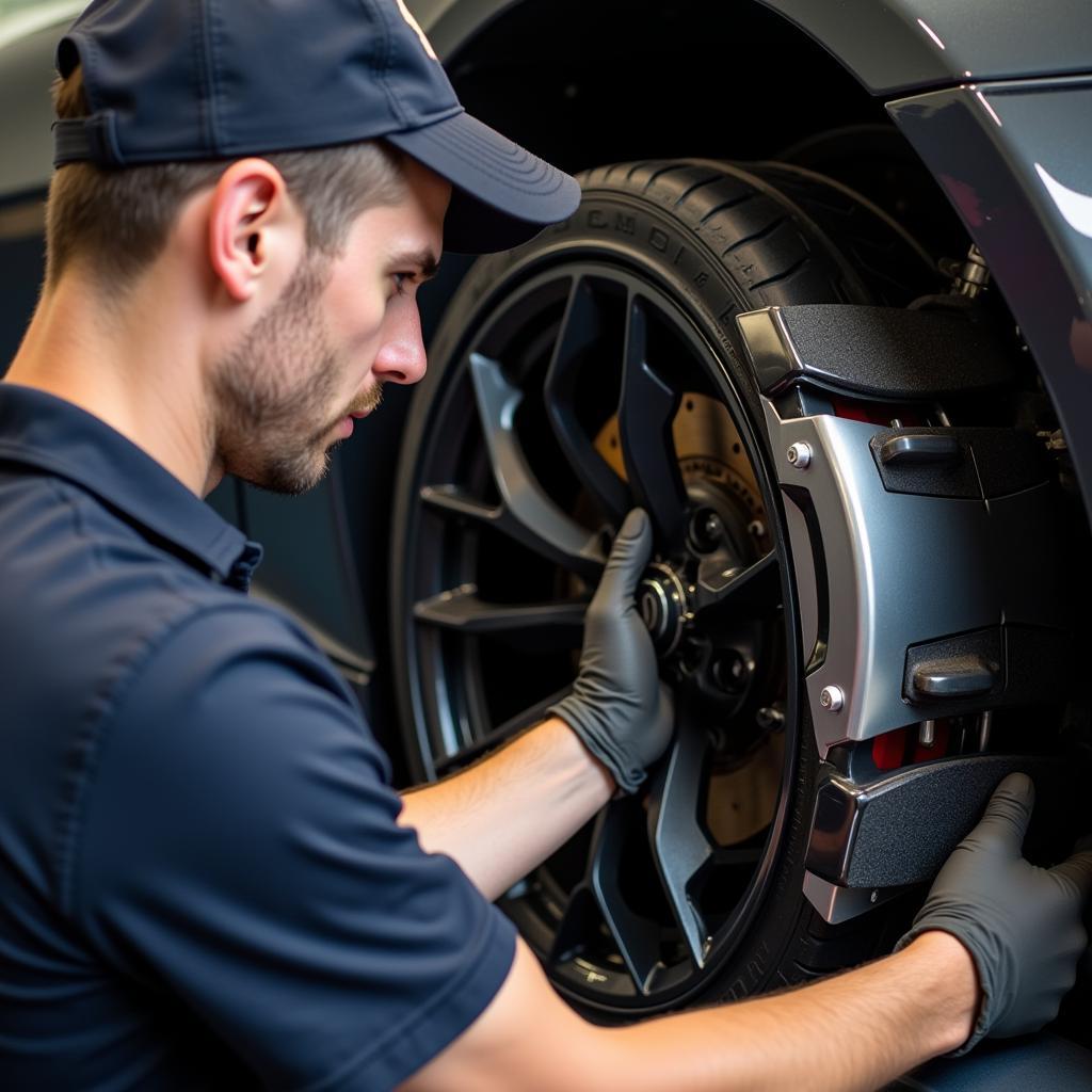 Luxury Car Brake Inspection