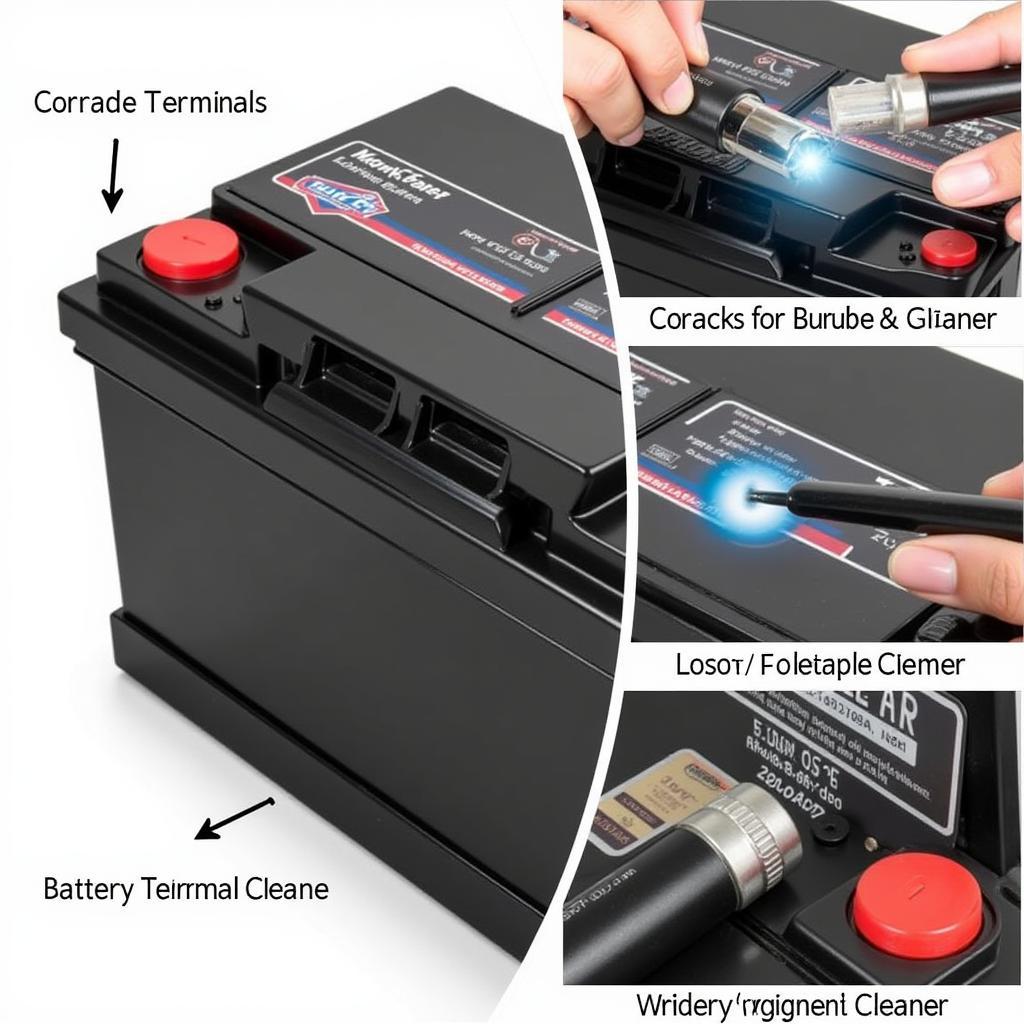 Inspecting a Maintenance-Free Car Battery for Damage and Corrosion